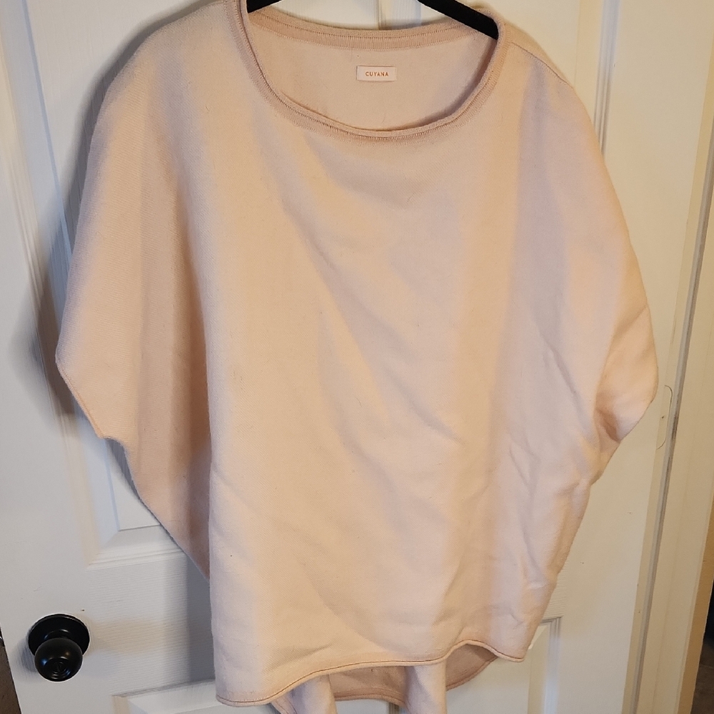 Cuyana Elegant Beige Poncho